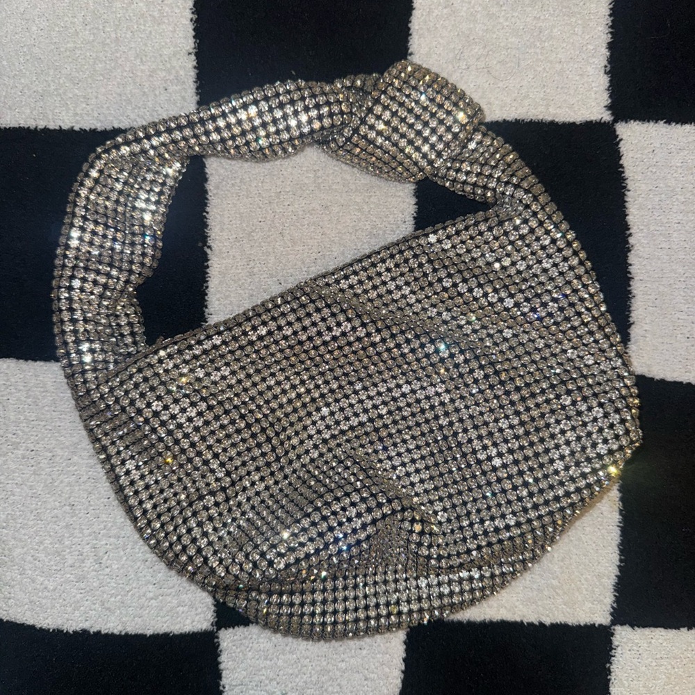 Silver Rhinestone Women Bag